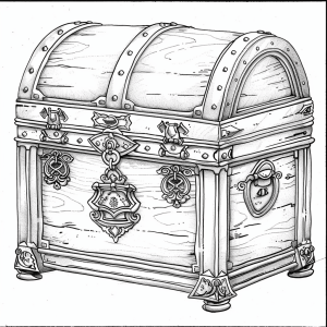 DrawingEZ free coloring page chest
