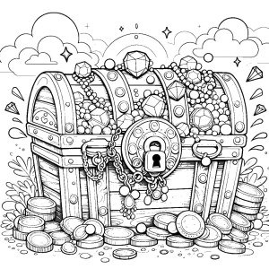 DrawingEZ free coloring page chest
