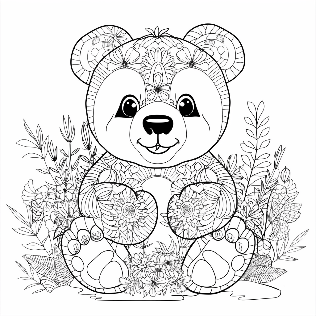 DrawingEZ Free Teddy bear Cloring page 