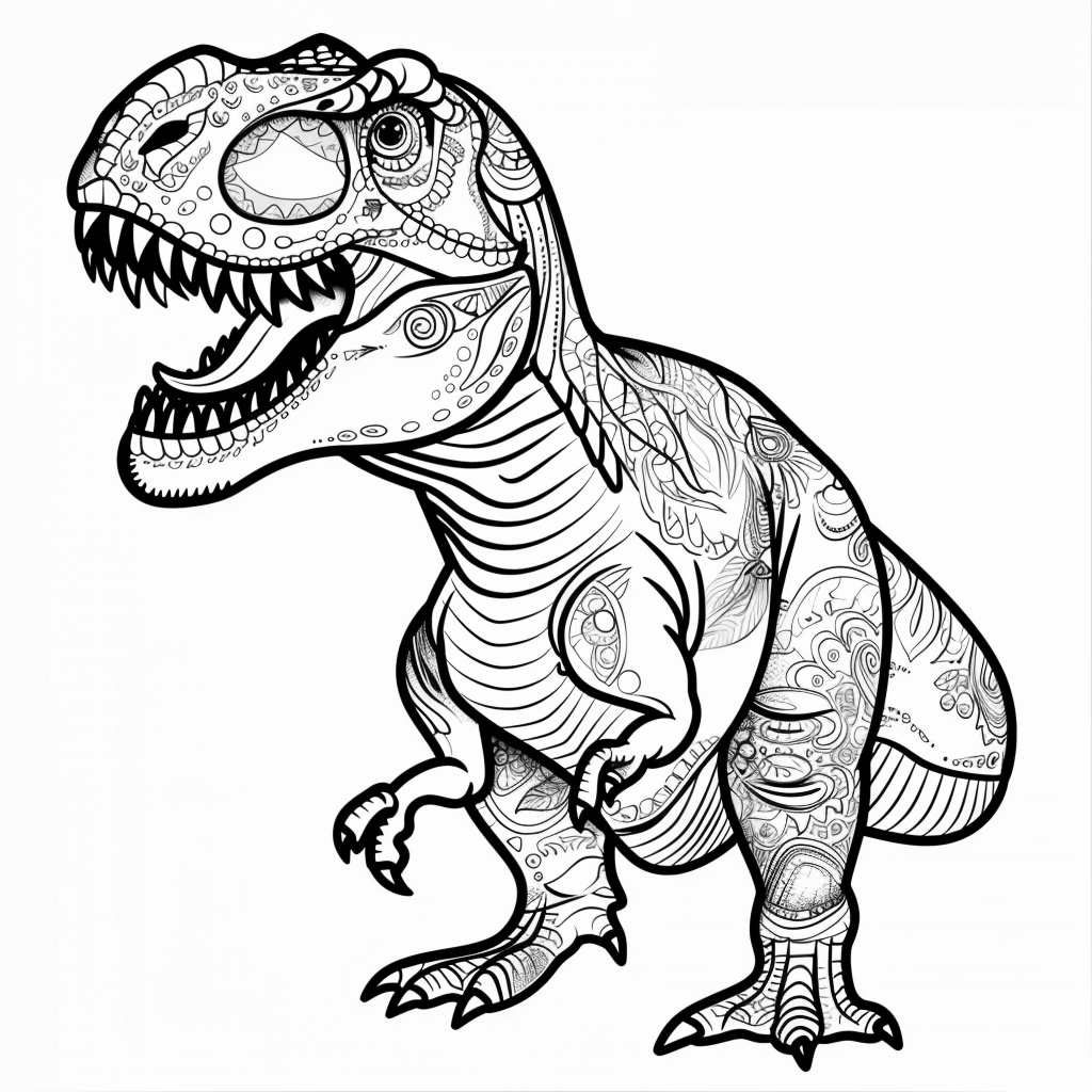 Dinosaur Coloring Pages - Free Printable - DrawingEZ