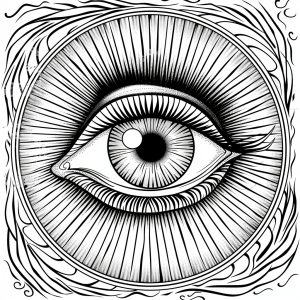Free Coloring Page - Eyes - Printable - DrawingEZ