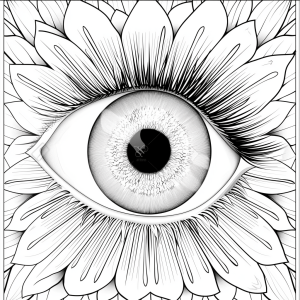 Free Coloring Page - Eyes - Printable - DrawingEZ