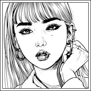 Free Cute Girl Coloring Page - Printable - DrawingEZ