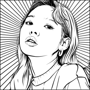 Free Cute Girl Coloring Page - Printable - DrawingEZ