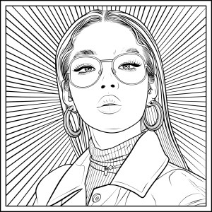 Free Cute Girl Coloring Page - Printable - DrawingEZ