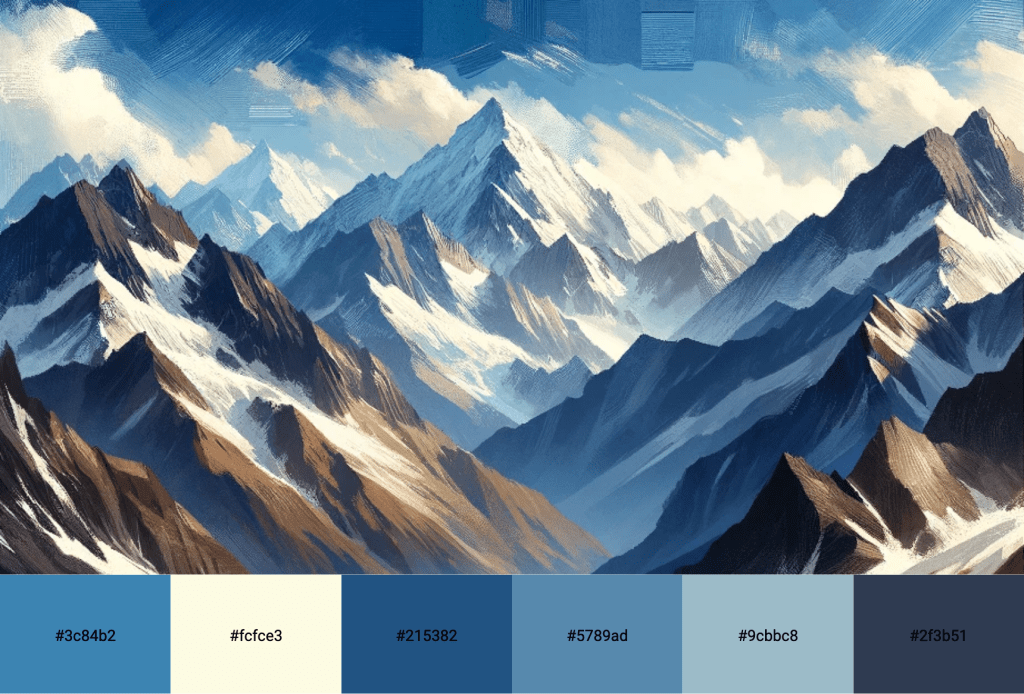 Color palettes for landscape themes – Mountain&nbsp;Majesty