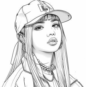 Free Cute Girl Coloring Page - Printable - DrawingEZ