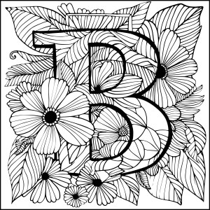 Letter B Coloring Pages - DrawingEZ