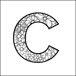 Letter C Coloring Pages - DrawingEZ