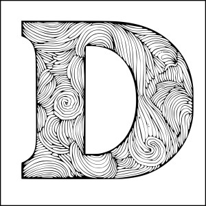 Letter D Coloring Pages - DrawingEZ