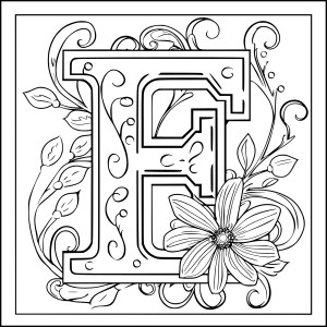 Letter F Coloring Pages - DrawingEZ