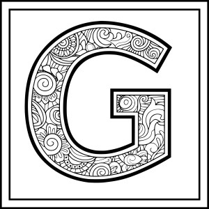 Letter G Coloring Pages - DrawingEZ