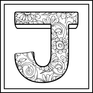 Letter J Coloring Pages - DrawingEZ