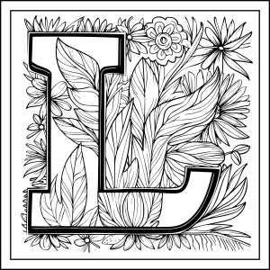 Letter L Coloring Pages - DrawingEZ