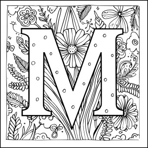 Letter M Coloring Pages - DrawingEZ