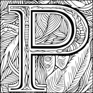 Letter P Coloring Pages - DrawingEZ