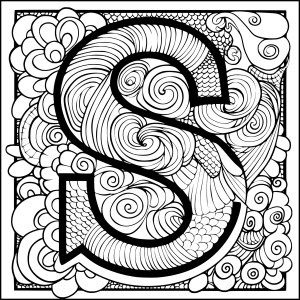 Letter S Coloring Pages - DrawingEZ