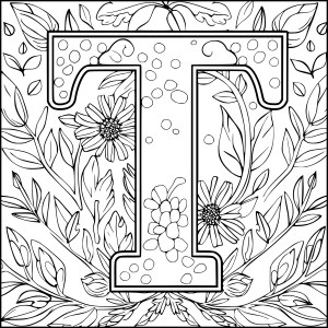 Letter T Coloring Pages - DrawingEZ