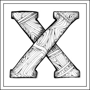 Letter X Coloring Pages - DrawingEZ