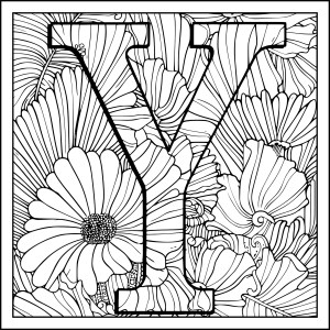 Letter Y Coloring Pages - DrawingEZ