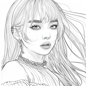 Free Cute Girl Coloring Page - Printable - DrawingEZ