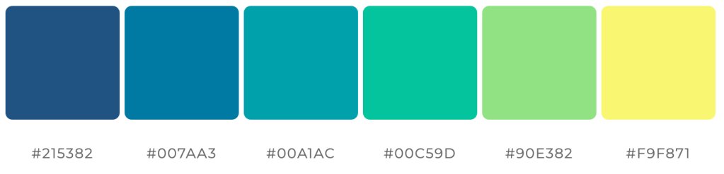 Color palettes for landscape themes - Mountain Majesty