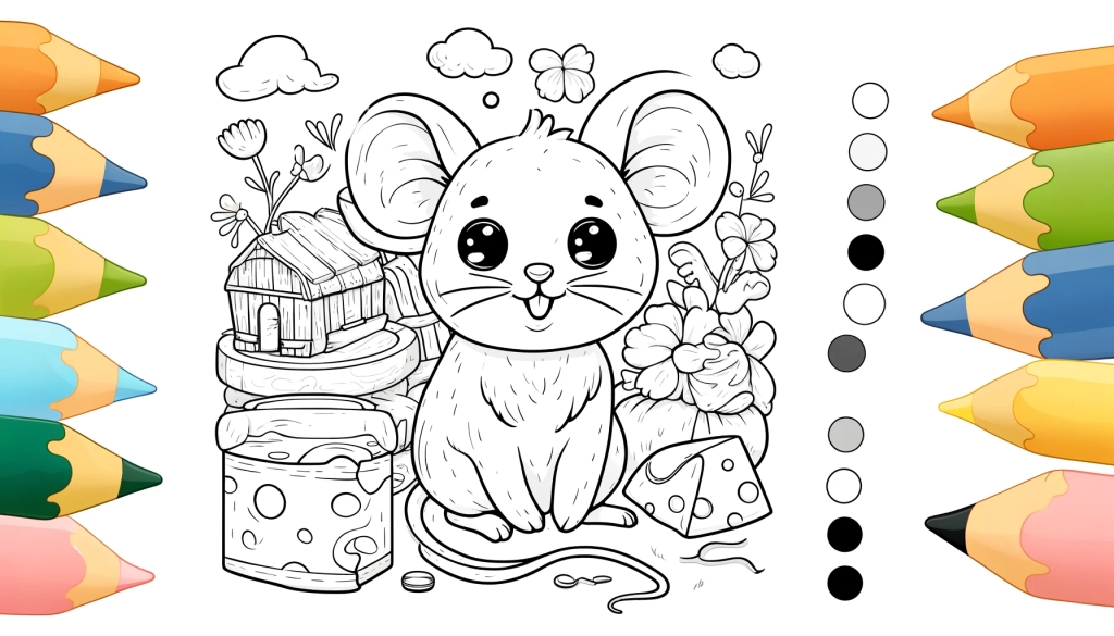 Free mouse coloring page