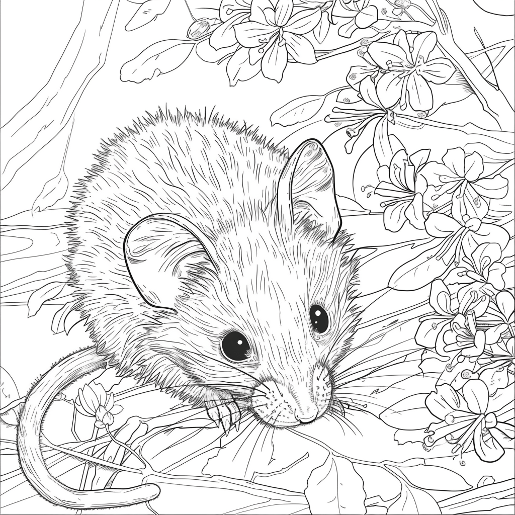 Free mouse coloring page - DrawingEZ