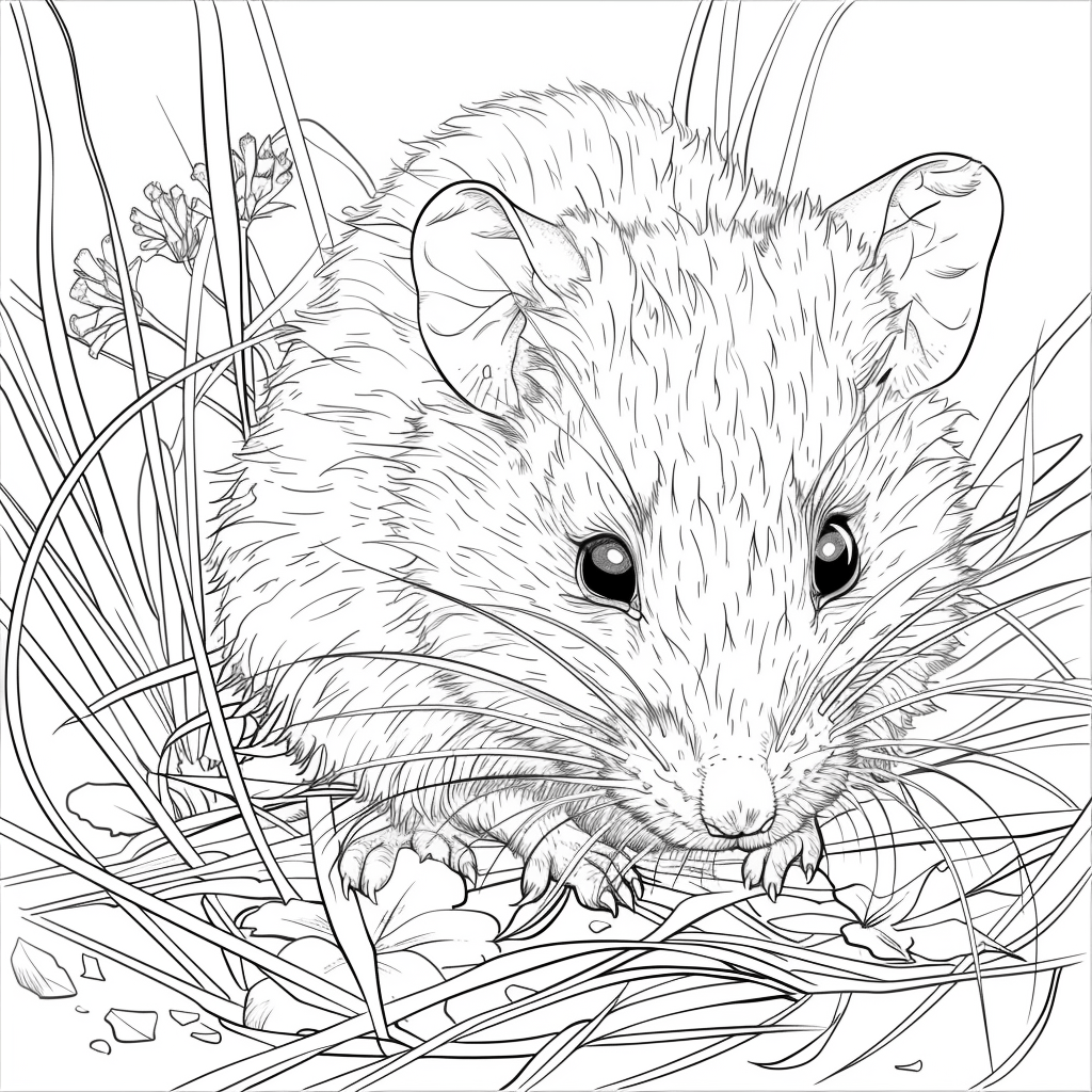 Free mouse coloring page - DrawingEZ
