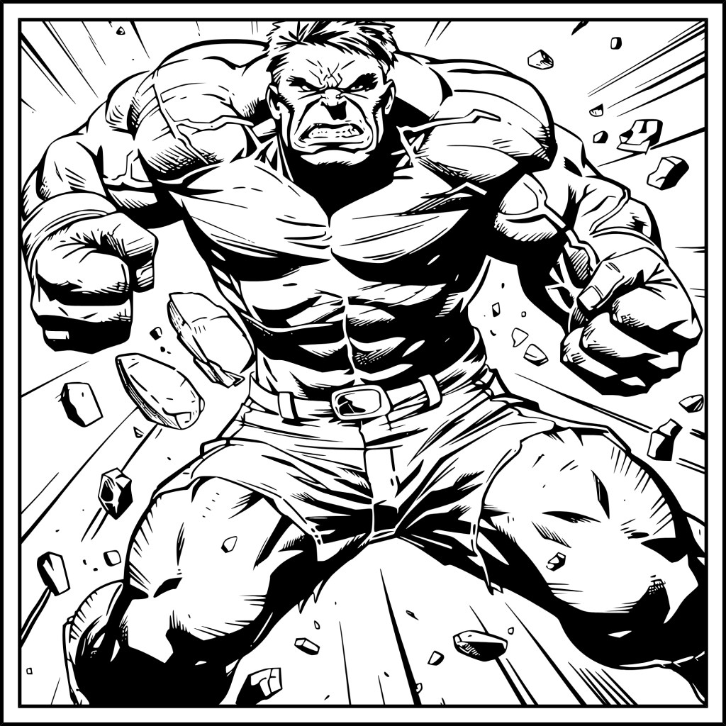 hulk coloring page - drawingez 