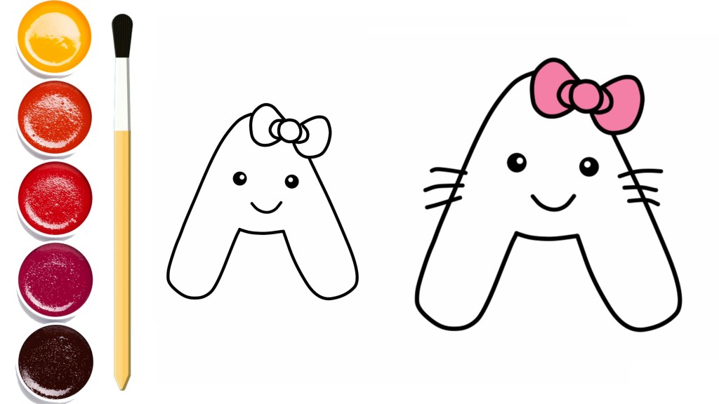 How To Draw Alphabet Lore – Letter A – ABCD – Step By Step